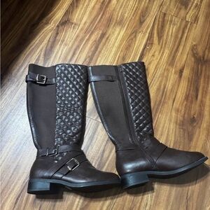 Elegant Quilted Over the Knee Boots